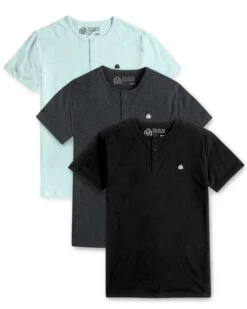 Custom 3 Pack Henley Tee - Branded