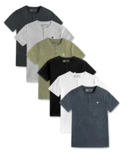 Custom 6 Pack Henley Tee - Branded