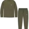 Custom 2 Pack Crewneck Sweatshirt + Joggers - Branded -Men's daily clothing AMZ Fleece Branded 2Pack CSOO