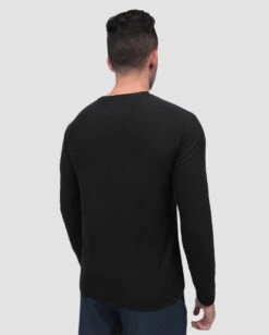 Long Sleeve Active Tee - Non-Branded -Men's daily clothing ActiveNB Mens LongSleeve Black Back