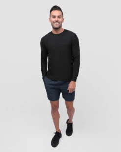 Long Sleeve Active Tee - Non-Branded -Men's daily clothing ActiveNB Mens LongSleeve Black Full