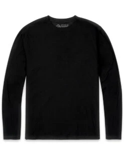 Long Sleeve Active Tee - Non-Branded -Men's daily clothing Active Mens LongSleeve NonBranded Black Front