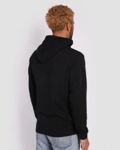 Pullover Hoodie (Hidden Pocket) - Branded -Men's daily clothing Basic Hoodie Black Back