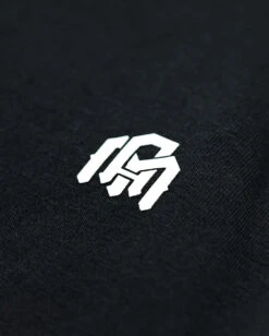 Pullover Hoodie (Hidden Pocket) - Branded -Men's daily clothing Basic Hoodie Black DetailLogo