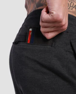 Fleece Joggers - Branded 38 Fleece Joggers - Branded -Men's daily clothing Basic Joggers Charcoal DetailBk