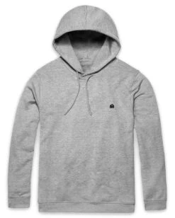 Pullover Hoodie (Hidden Pocket) - Branded -Men's daily clothing Basics Mens Pullover Hoodie Grey Mock