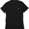 V-Neck Tee - Branded -Men's daily clothing Basics Mens VNeck Black Front