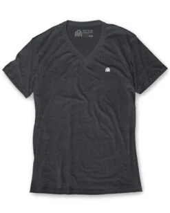 V-Neck Tee - Branded 27 V-Neck Tee - Branded -Men's daily clothing Basics Mens VNeck Charcoal Front