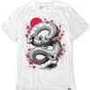 Blossom Dragon Tee -Men's daily clothing BlossomDragon Mens Tee Mock Front