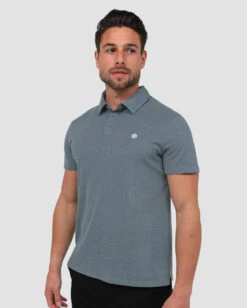 Polo - Branded -Men's daily clothing Branded Mens Polo Indigo Front