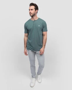 Henley Tee - Branded -Men's daily clothing Branded Mens SSHenley Indigo Full