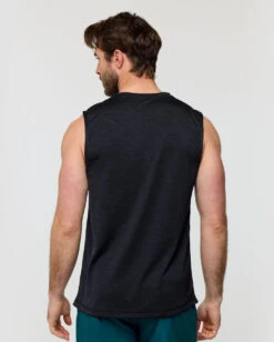 Performance Muscle Tank - Branded -Men's daily clothing Branded PerformanceMuscleTank Black Back