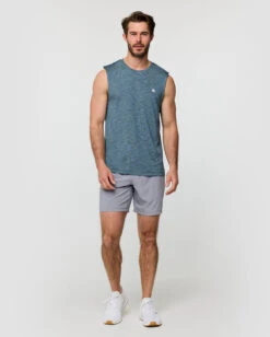 Performance Muscle Tank - Branded -Men's daily clothing Branded PerformanceMuscleTank Indigo Full
