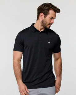 Men's daily clothing -Men's daily clothing Branded PerformancePolo Black Front