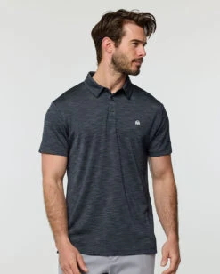 Performance Polo - Branded -Men's daily clothing Branded PerformancePolo Charcoal Front