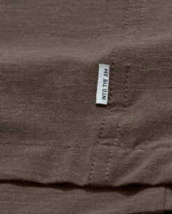 Long Sleeve Button Up -Men's daily clothing ButtonUp Brown Detail 03