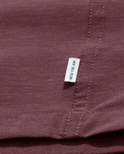 Long Sleeve Button Up -Men's daily clothing ButtonUp Maroon Detail 03