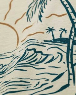 Coastal Blend Vintage Tee -Men's daily clothing CoastalBlend Mens Tee MacroBack