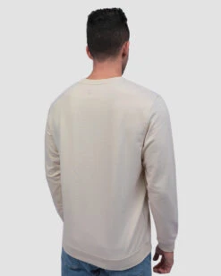 Crewneck Sweatshirt - Non-Branded -Men's daily clothing CrewneckNB Mens Sweatshirt Beige Back
