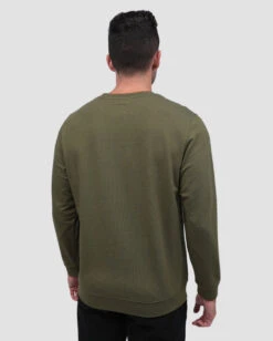 Crewneck Sweatshirt - Branded 29 Crewneck Sweatshirt - Branded -Men's daily clothing Crewneck Mens Sweatshirt Olive Black