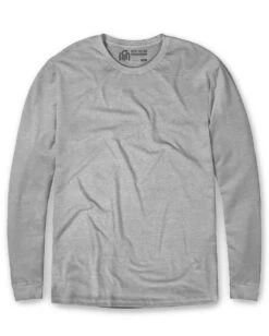 Long Sleeve Tee - Non-Branded -Men's daily clothing Essential Mens LongSleeve 6211DarkHeatherGray