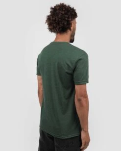 Basic Tee - Non-Branded -Men's daily clothing Essential Mens Tee HeatherForestGreen Back