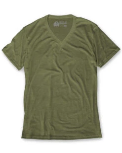 V-Neck Tee - Non-Branded -Men's daily clothing Essential Mens VNeck OliveGreen Front