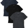 Custom 3 Pack V-Neck Tee - Non-Branded -Men's daily clothing EssentialsVNeck Pack NavyBlackCharcoal