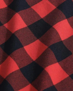 Long Sleeve Flannel -Men's daily clothing Flannel Checker BlackRed Detail 03