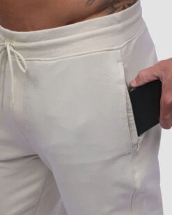 Fleece Joggers - Non-Branded 35 Fleece Joggers - Non-Branded -Men's daily clothing FleeceNB Mens Jogger Beige Macro2