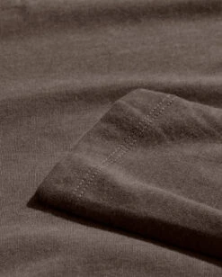 Long Sleeve Henley Tee - Branded -Men's daily clothing HenleyLongSleeve Brown Detail 02