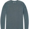 Long Sleeve Henley Tee - Non-Branded -Men's daily clothing Henley Mens LongSleeve NonBranded Indigo Front