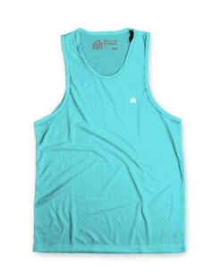 Tank - Branded -Men's daily clothing ITAMBasics Mens TahitiBlue Tank Front