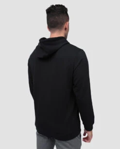 Pullover Hoodie (Classic Pocket) - Branded -Men's daily clothing Kangaroo Mens Hoodie Black Back