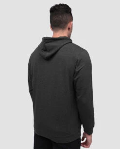 Pullover Hoodie (Classic Pocket) - Branded -Men's daily clothing Kangaroo Mens Hoodie Charcoal Back