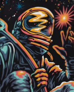 Lunar Harvest Glow-in-the-Dark Tee -Men's daily clothing LunarHarvest Mens Tee Detail