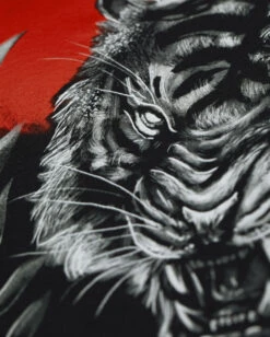 Lunar Tiger Tee -Men's daily clothing LunarTiger Mens Tee Black Detail