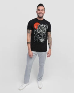 Lunar Tiger Tee -Men's daily clothing LunarTiger Mens Tee Black Full