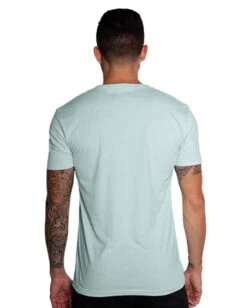 V-Neck Tee - Branded 36 V-Neck Tee - Branded -Men's daily clothing Mens BasicVneck LightBlue Back
