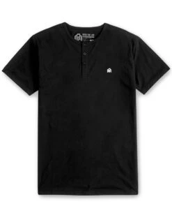 Henley Tee - Branded -Men's daily clothing Mens Basics Henley Black Webstore