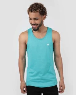 Tank - Branded -Men's daily clothing Mens Basics Tank TahitiBlue Front