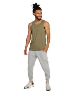 Tank - Non-Branded -Men's daily clothing Mens EssentialTank Olive AMZ Full
