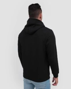 Pullover Hoodie (Hidden Pocket) - Non-Branded -Men's daily clothing Mens Essential Hoodie Black Back