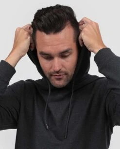 Pullover Hoodie (Hidden Pocket) - Non-Branded -Men's daily clothing Mens Essential Hoodie Charcoal HoodDet