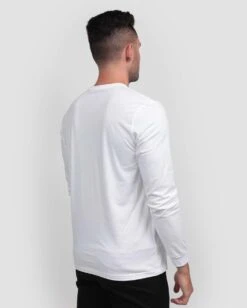 Long Sleeve Tee - Non-Branded -Men's daily clothing Mens Essential LongSleeve White Back