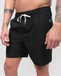 Active Shorts - Non-Branded -Men's daily clothing Mens Essentials Athletic Short Black Side