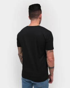Henley Tee - Non-Branded -Men's daily clothing Mens Essentials Henley Black Back