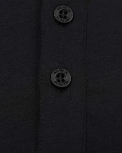 Henley Tee - Non-Branded -Men's daily clothing Mens Essentials Henley Black Detail3