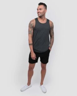 Tank - Non-Branded -Men's daily clothing Mens Essentials Tank Charcoal Full