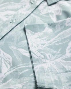 Relaxed Button Up -Men's daily clothing Mens RelaxedButtonUp SlateGreenFloral Detail1